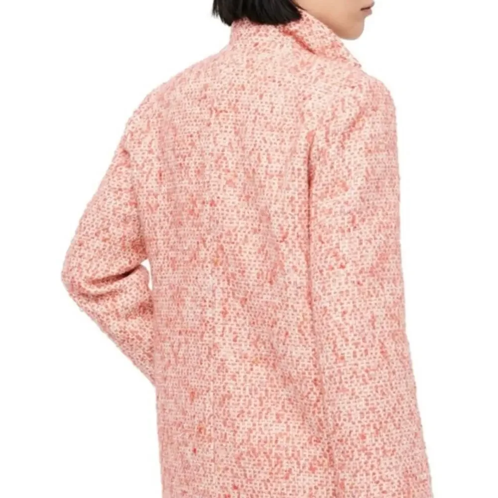 J. Crew Nalya Daphne Italian Tweed Topcoat In Faded Guava Multi Size 14 New - Picture 4 of 16